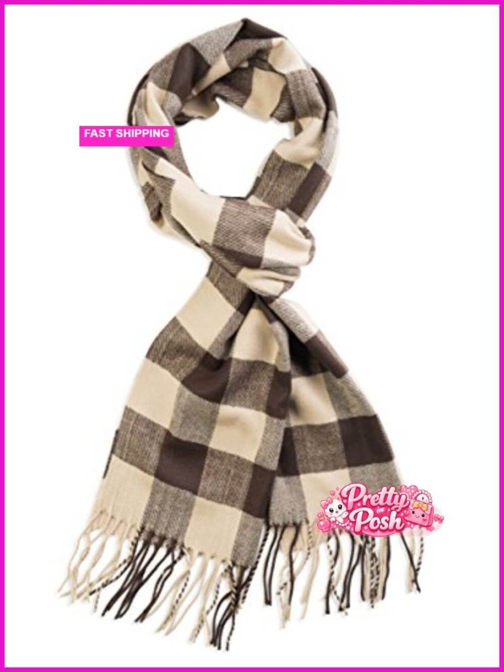 Super Soft Cashmere-Quality Feel Winter Scarf Fringed Wrap